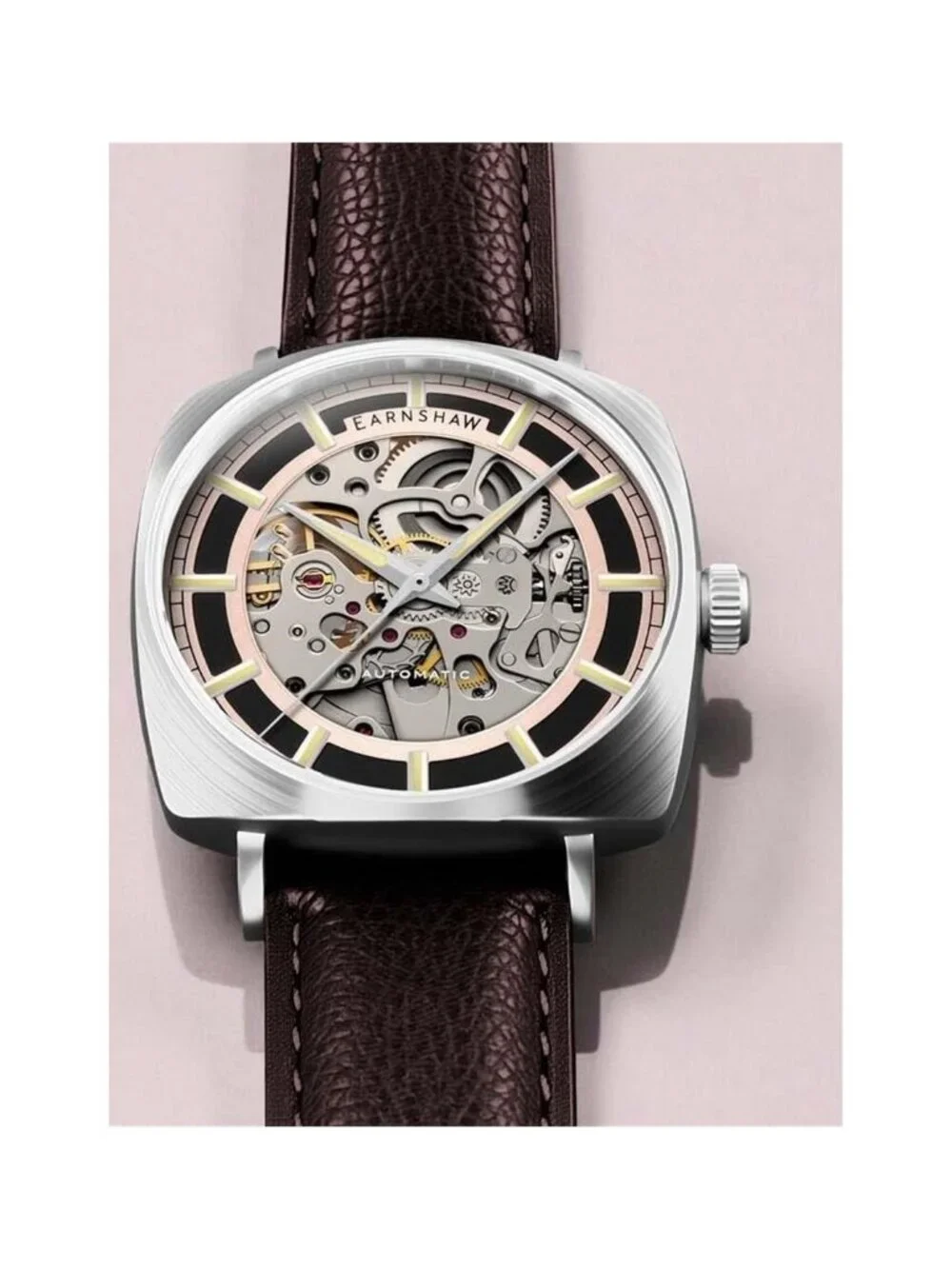 NWT Thomas Earnshaw Moorgate Rose Gold-tone Dial Men's Watch